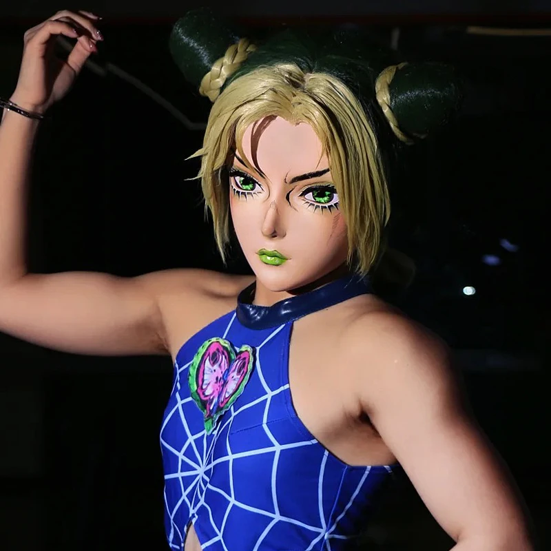 BJD 수지 하프 헤드/풀 헤드 마스크 Kigurumi Eyes Crossdress Cosplay 일본 애니메이션 유니섹스 마스크 눈과 가발