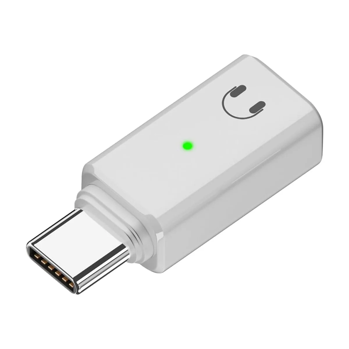 헤드폰 어댑터 USB-C 남성-여성 오디오 어댑터, USB 유형 C-15/15 Plus 흰색 인터페이스 헤드폰 변환기