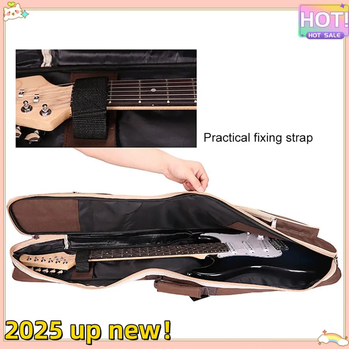 

Classy-Electric Guitar Case Gig Bag Double Straps Pad 7Mm Cotton Oxford Fabric Thickening Waterproof Guitar Backpack