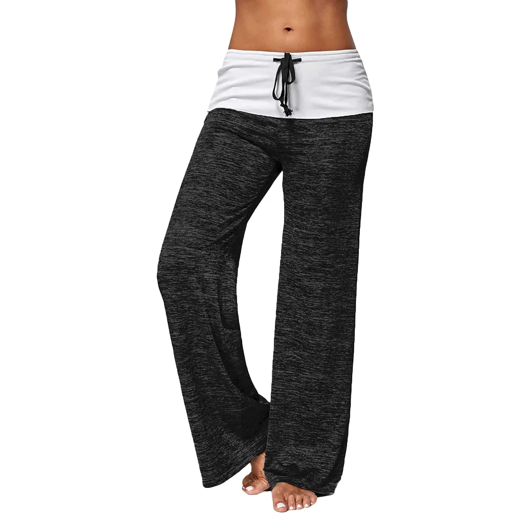 요가 바지 여성용 빠른 건조 부드러운 면 블랙 사이즈 M 통기성 경량 루즈 댄스 바지