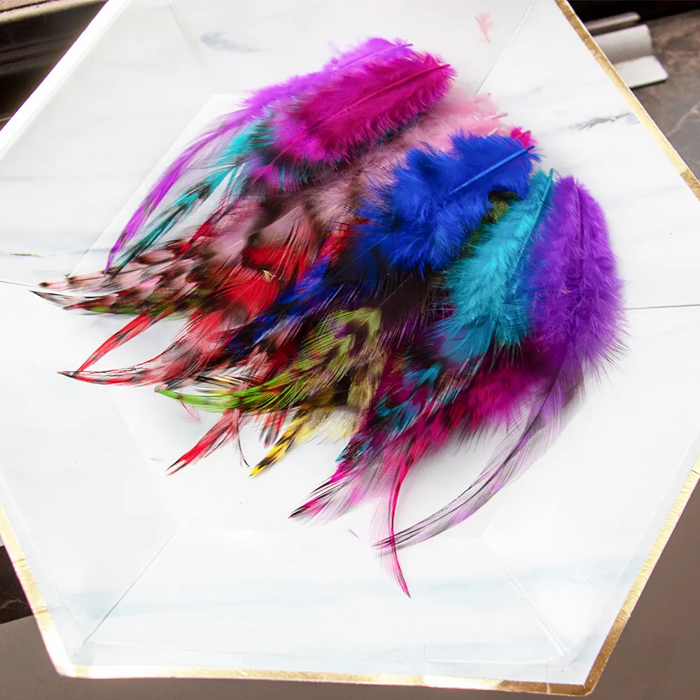 50/100 Uds plumas de gallo naturales pluma de faisán 10-15cm/4-6 pulgadas para manualidades DIY pendientes joyería accesorios artesanales