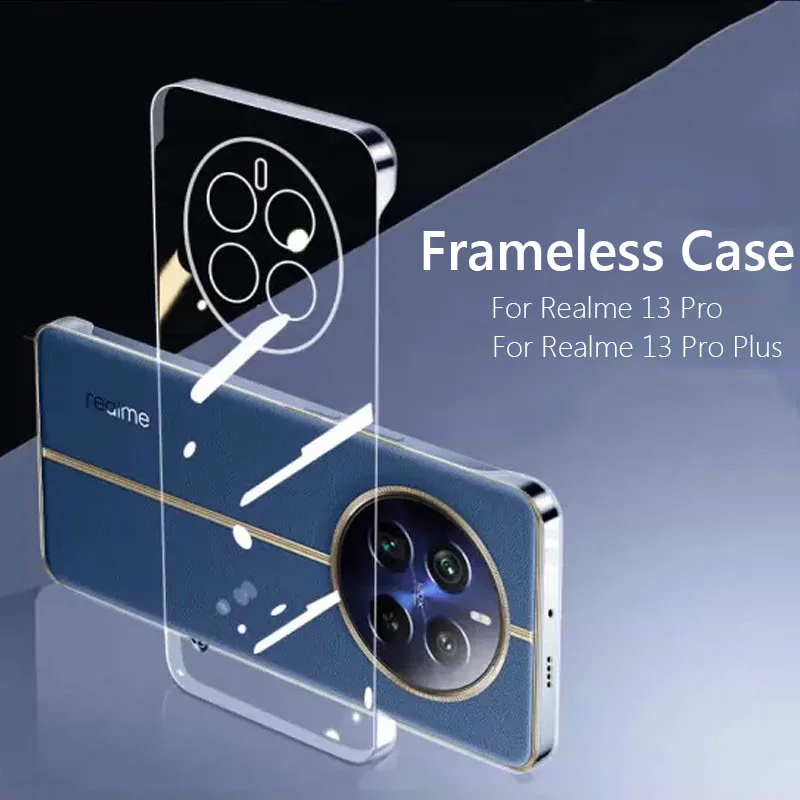 Frameless Slim Clear Hard Back Cover Case On For Realme 13 Pro Plus Realme13 Pro Plus Pro+ 5G ShockProof Coque Phone Cases