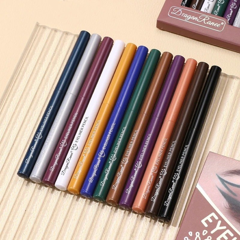 Set di eyeliner colorato Impermeabile Non sbavato Non irritante Effetto trucco a lunga durata Palcoscenico per spettacoli natalizi multicolori