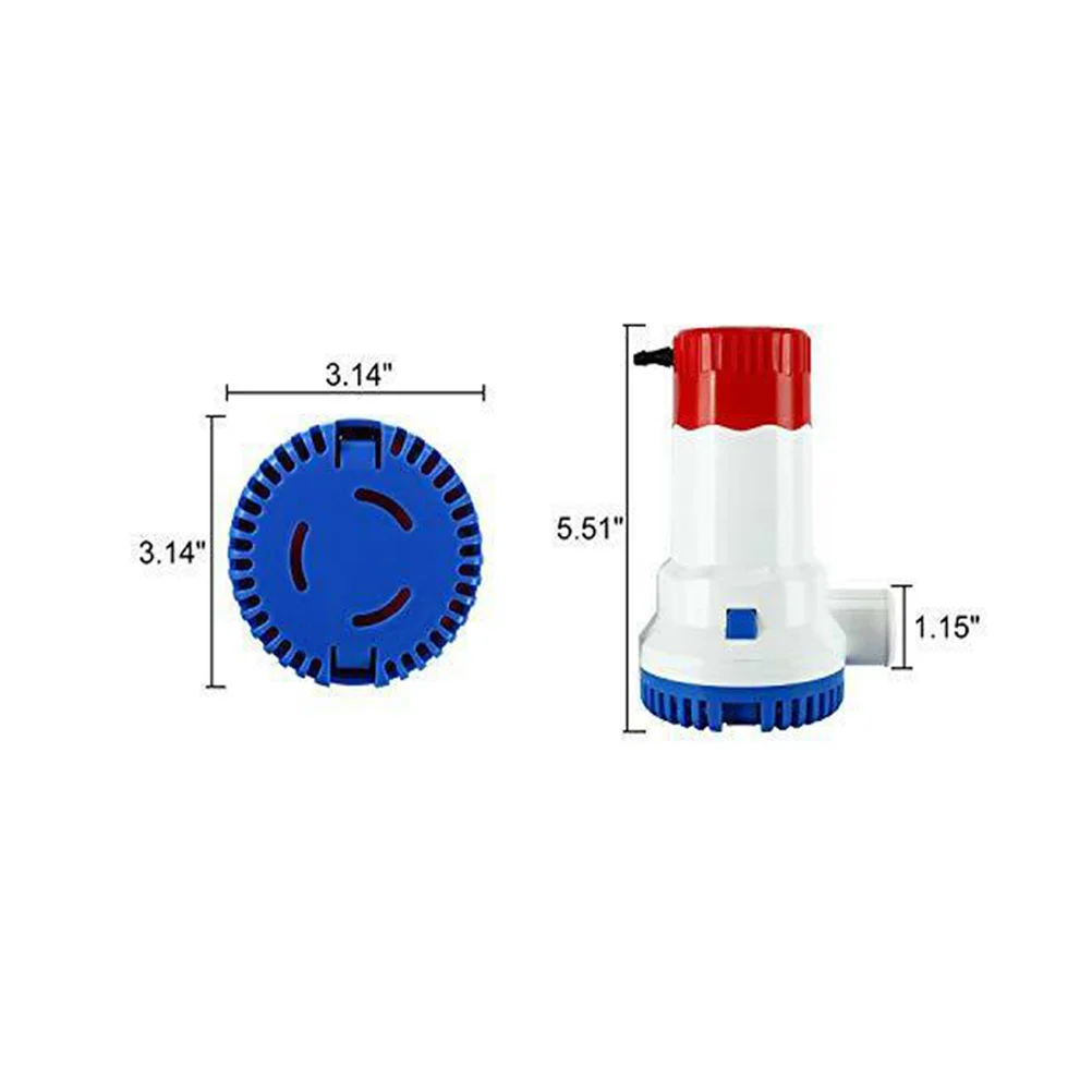 

1500Gph Dc24V Mini Bilge Pump Submersible Boat Water Pump Waterproof Insulation Low Noise High Flow For Garden Motor Home