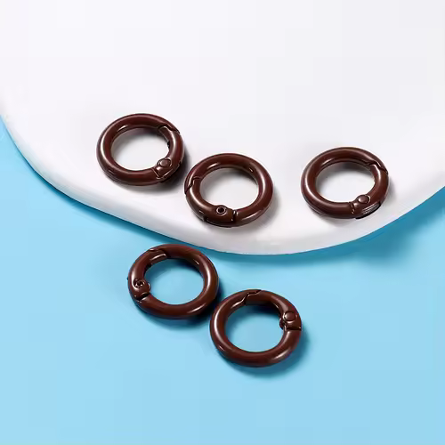 5Pcs/Lot 21 Colors Metal O Ring Spring Clasp Openable Round Carabiner Keychain Clips Hook Dog Chain DIY Jewelry Buckle Connector - Image 16