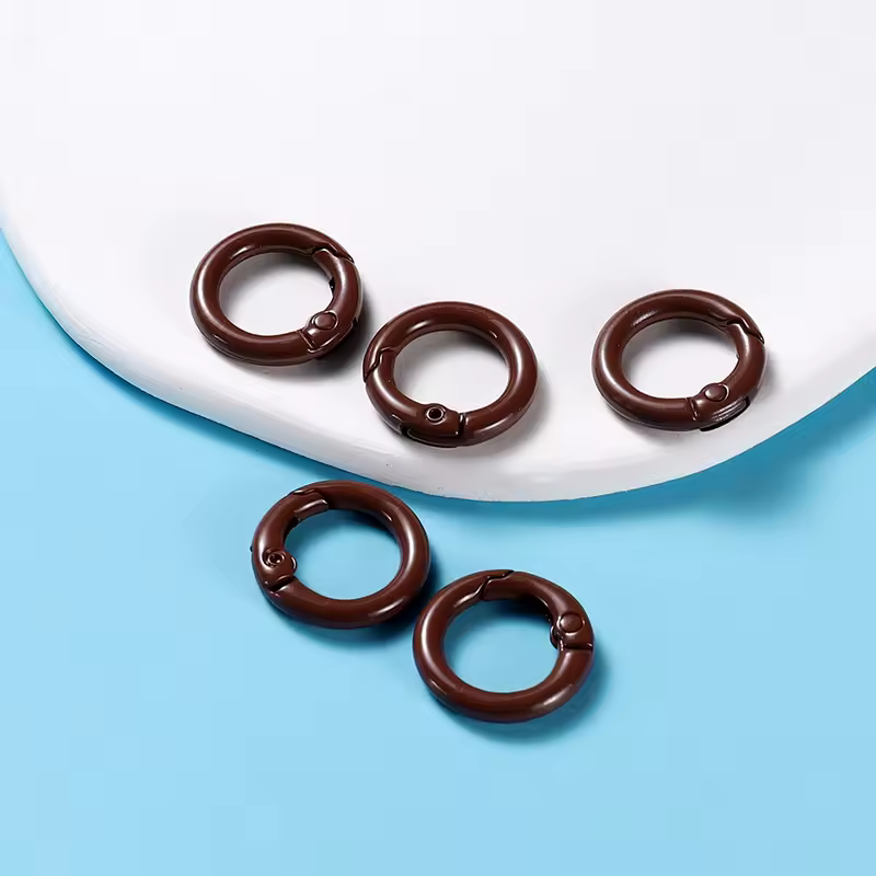 5Pcs/Lot 21 Colors Metal O Ring Spring Clasp Openable Round Carabiner Keychain Clips Hook Dog Chain DIY Jewelry Buckle Connector - Image 16