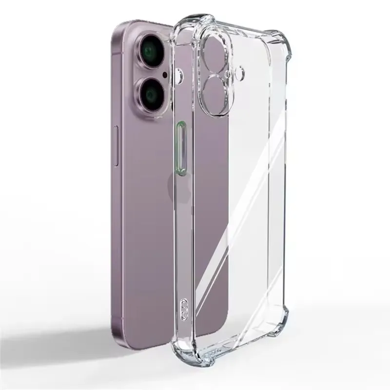 Air Bag Anti Fall Clear Case For iPhone 16 Pro Max 16 Plus Transparent Think Shockproof Cover Cases