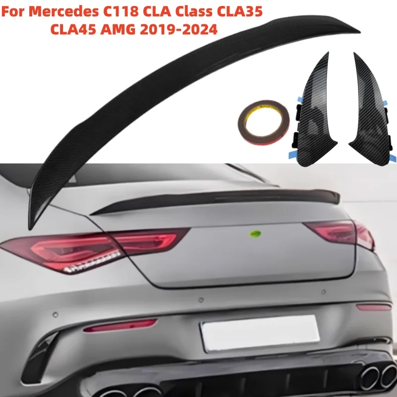 

Car Styling Rear Trunk Spoiler Side Canard Splitter For Mercedes Benz W118 C118 CLA35 CLA180 CLA200 CLA250 CLA45 AMG 2019-2024