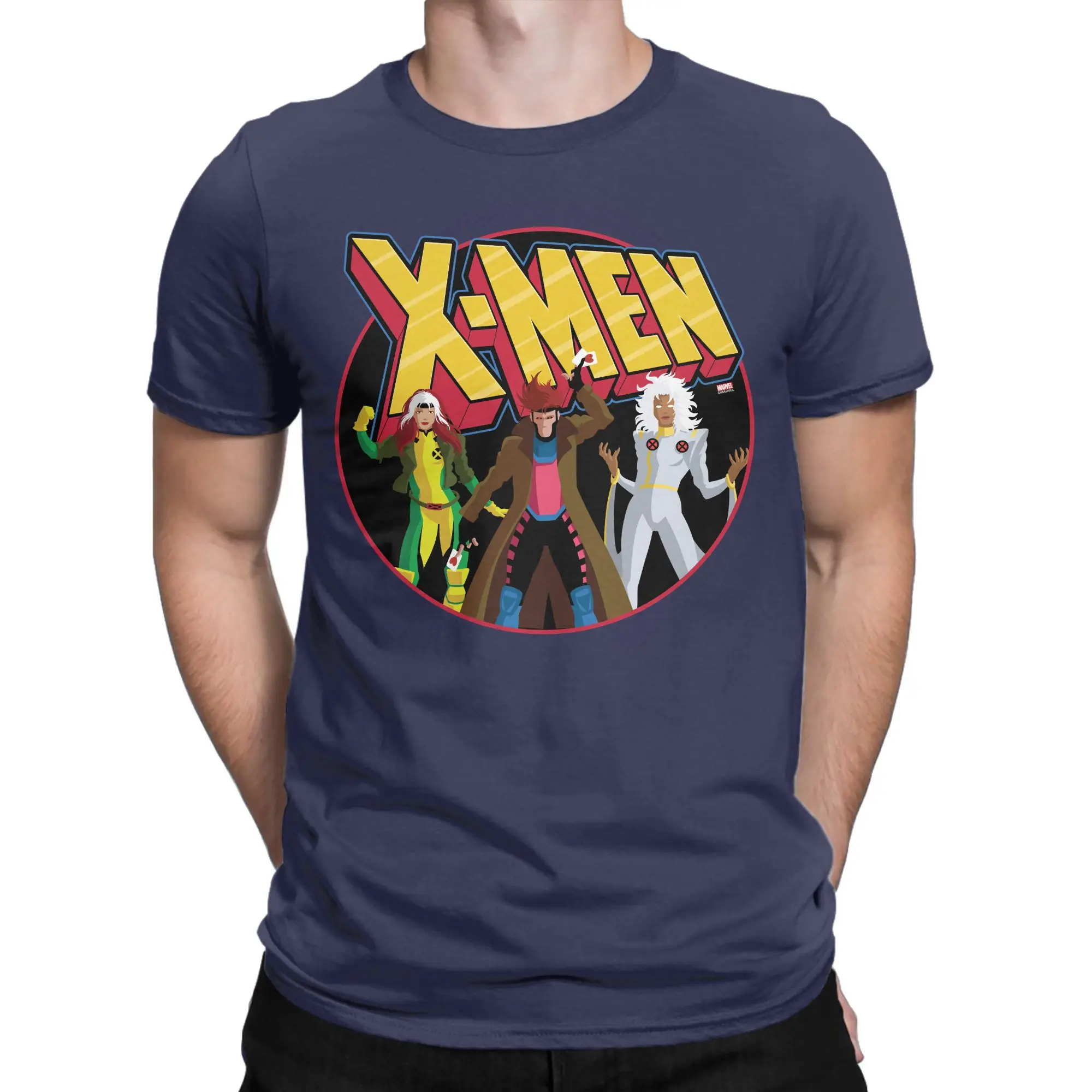 X-Men Rogue Gambit Storms Icon T Shirts Men's  Cotton Crazy T-Shirts Round Neck  Tees Short Sleeve Clothing Graphic Printed