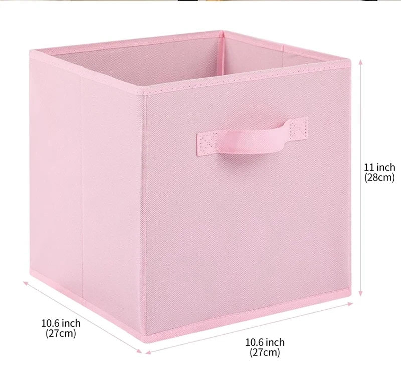 Zusammenklappbare Würfel-Aufbewahrungsbox aus Vliesstoff, Aufbewahrungsbox für Haushaltsbedarf, Schrank und Spielzeug, Kleidung-Bücherregal-Aufbewahrungsbox – Detail 3