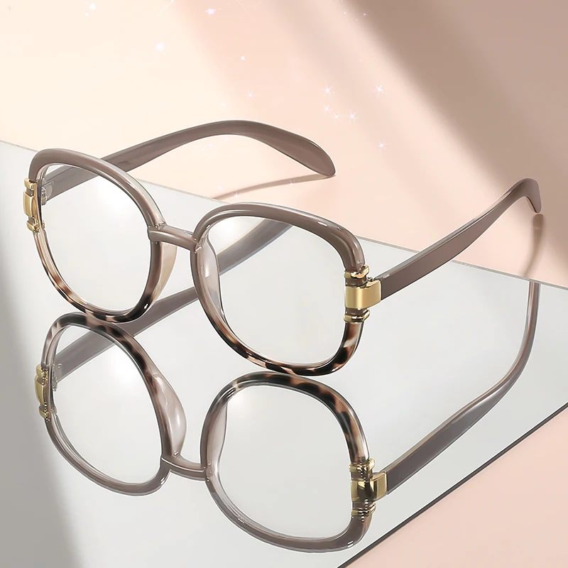نظارات قراءة عصرية وعصرية بإطار دائري كبير جديد للارتداء اليومي والقراءة عالية الوضوح #3