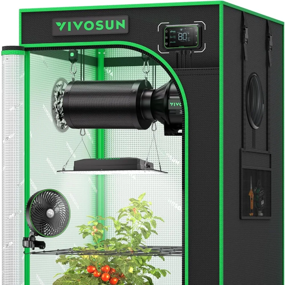 GIY Plus Smart Grow Tent Kit, 2x2ft 1-Plant System, WiFi-Integrated Automatic Grow System with 2000D Mylar Grow Tent