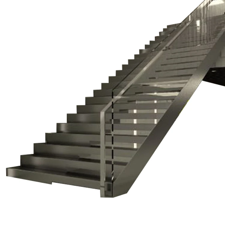 straight staircase high quality modern design steel structure timber stair