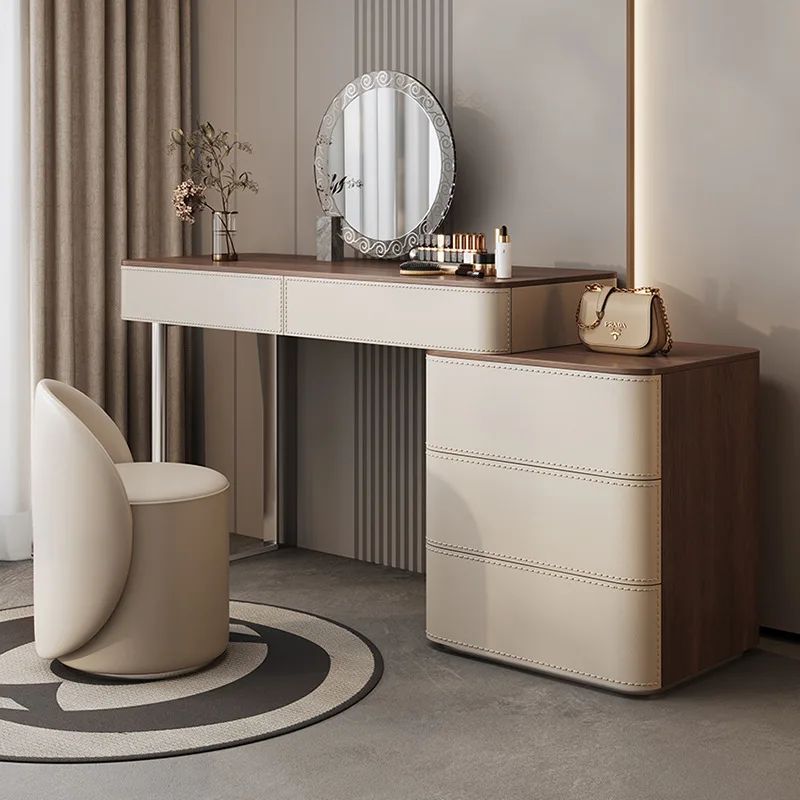 

Retro-style Makeup Vanities Solid Wood Mid-style Simple Makeup Vanities French Bedroom Furniture Dressing Et Vanite YS40CC