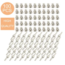 PT31 LG40 Red Copper Extended Long air Plasma Cutter Silver Tip Hafnium Electrodes&Nozzles Kit Consumable 40A Cut 100pcs