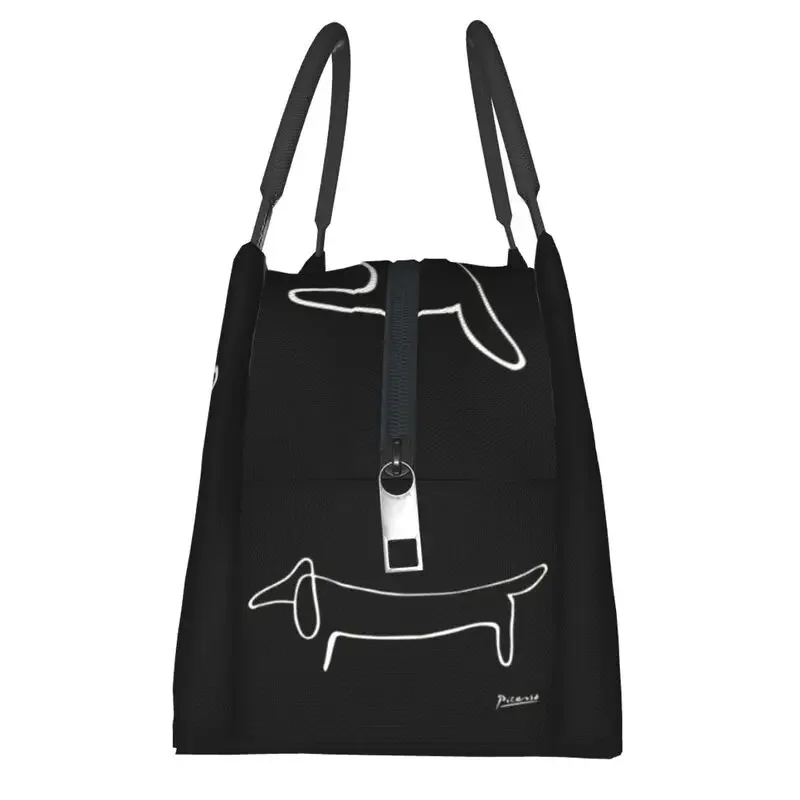 Pablo Picasso Insulated Lunch Bag for Women Resuable Dachshund Dog Lump Artwork Cooler Thermal Bento Box Work Picnic