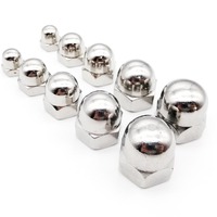 1/50pcs M3 M4 M5 M6 M8 M10 M12 M14 M16 304 A2-70 Stainless Steel Hex Hexagon Acorn Nut Cap Decorative Cover Semicircle Dome Nuts