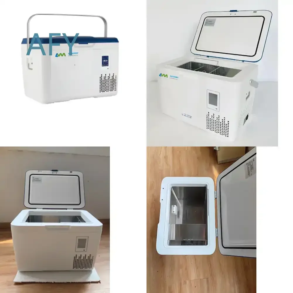 18L Portable Car Refrigerator for Cars Trucks RVs Dual Zone 2 to 8℃ and 0 to -20℃ Precise Temperature Control Digital Display