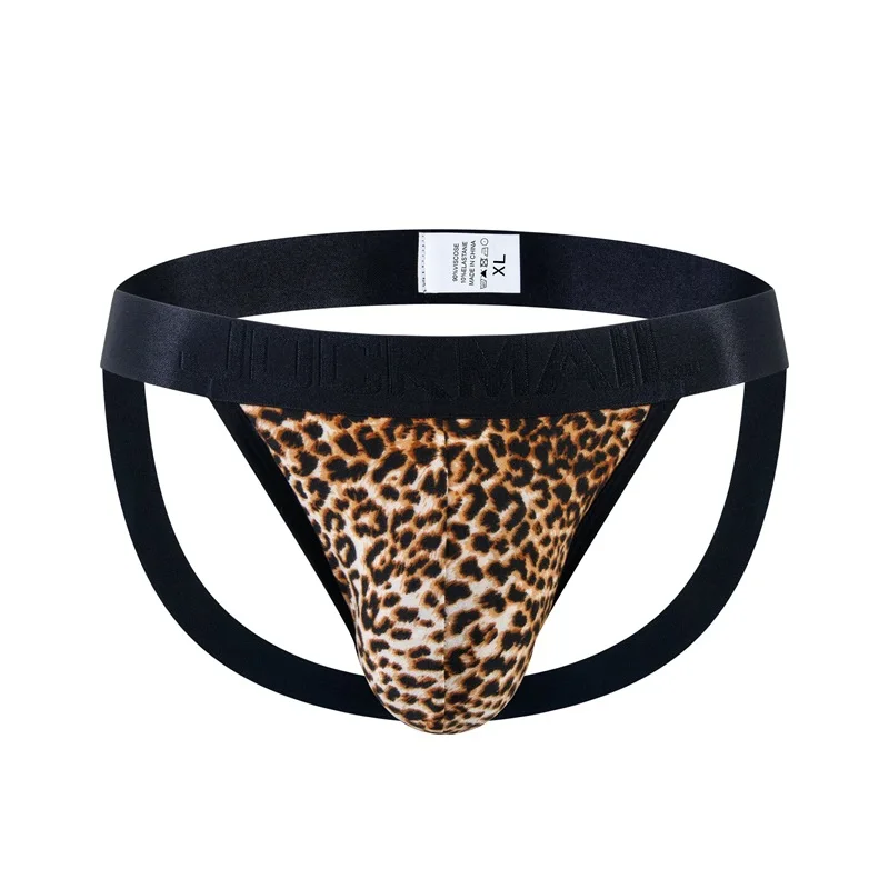 Jockmail Mens Jockstrap Pantie New Animal Print Sexy Low-Rise Nylon Ropa Interior Hombre Ropa Adults 18 Plus Sissy Men Underwear