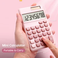 【Sale】Mechanical Calculator 8 Digit Large Solar Power LCD Display Big Button Cute Candy Colored Calculator Suitable for Office 5