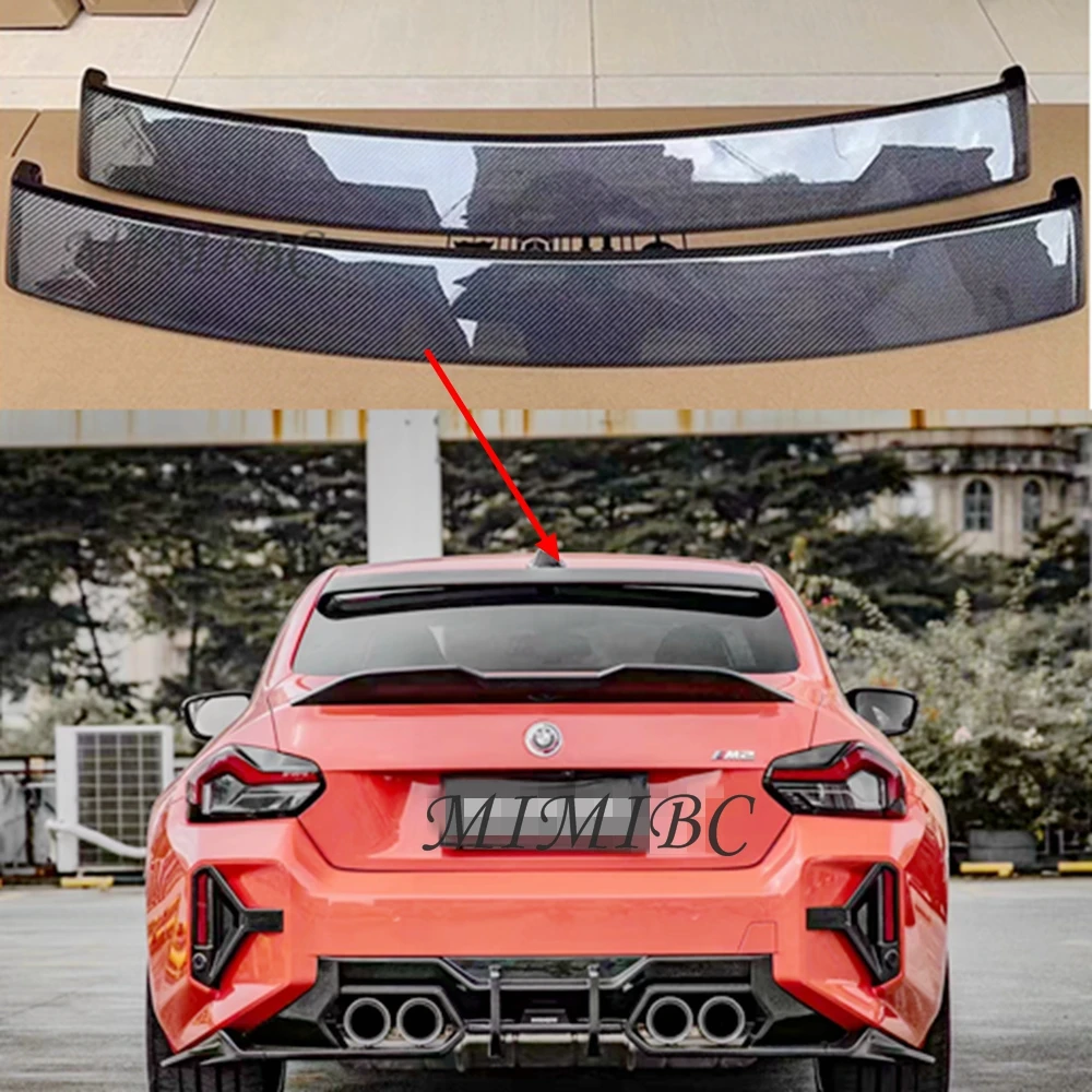 

FOR BMW 2 Series G42 Couep/G87 M2 Carbon fiber Rear Roof Spoiler Trunk wing 2021-2024 FRP primer Glossy black