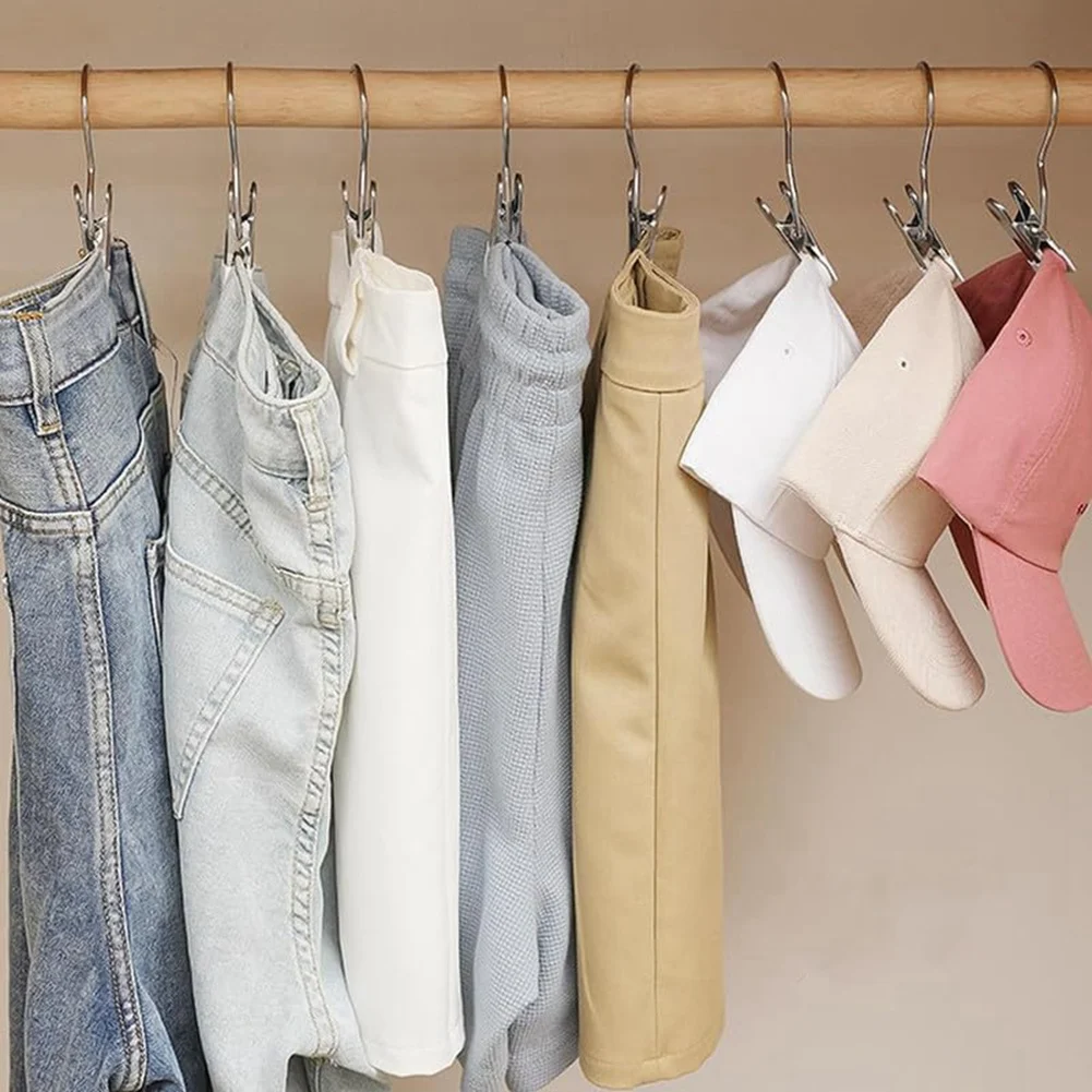 BAAG-مشابك خطاطيف تعليق شديدة التحمل، شماعات أحذية جديدة للخزانة، خطافات الغسيل، مشبك تعليق الملابس، قبعة السراويل منشفة الأزرق 30 قطعة Dur