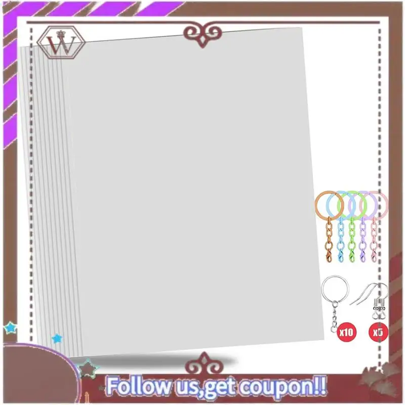 

A95D-термоусадочные листы для печати, термоусадочная пластиковая листовая пленка для печати, термоусадочная бумага для поделок своими руками, ювелирных изделий, брелков