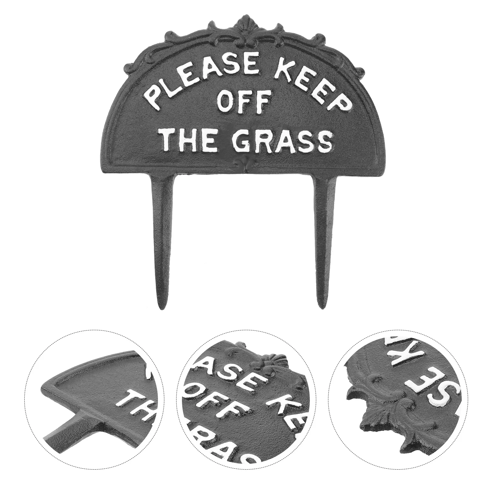 

1Pcs Iron Lawn Warning Sign Please Keep Off Grass Metal Stake Garden Decoration Outdoor Protection Weather Resistant