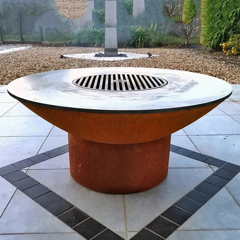 

Garden Kitchen Rust BBQ GN-BBQ-235 Corten Steel BBQ Grills For Outdoor Cooking