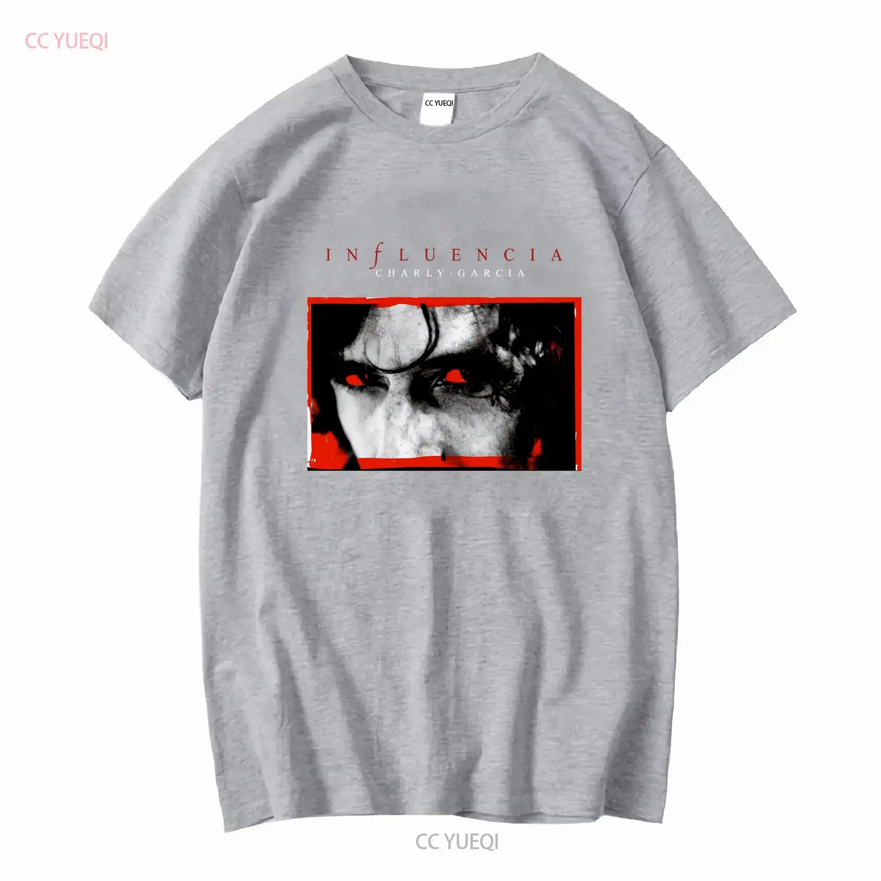 تي شيرت Charly Garcia Influencia Singer Musician Album Logo تي شيرت S 3XL ملابس مصممة عتيقة مغسولة ملابس خروج متعددة الاستخدامات