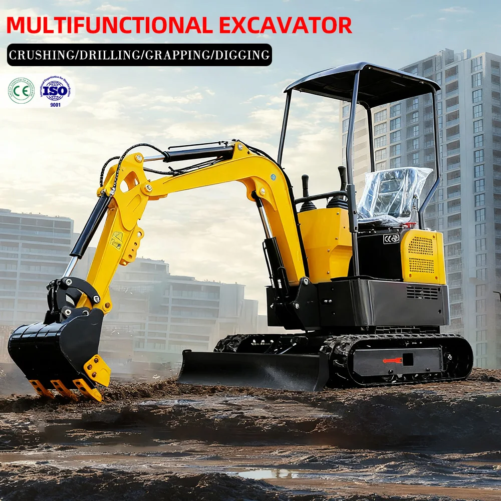 

1,5 тонны мини-экскаватор для Kubota EPA гусеничный маленький экскаватор гидравлический полный аксессуар сельскохозяйственный мини-экскаватор DDP доставка