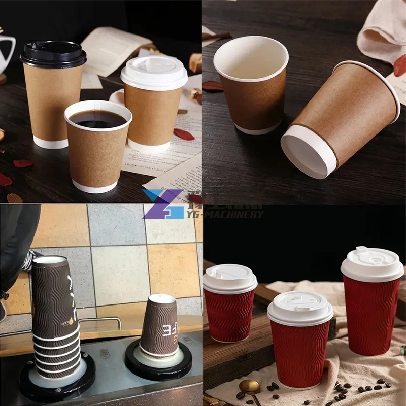 Disposable Automatic Double Wall Paper Cup Making Machine Price Ripple Coffee Paper Cup Forming Machine