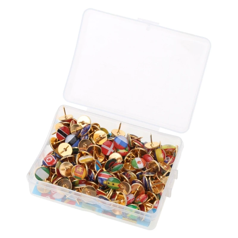 E9LB 194x National Push Pins Thumb Tack Pushpin Thumbtack for Map Notice Board