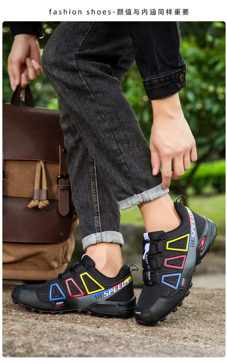 Herren-Radschuhe für Outdoor und Mountainbike, Cross-Country-Radschuhe, Rutschfeste und Verschleißfeste Trainingsschuhe, Wanderschuhe – Detail 11