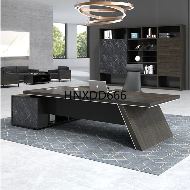 مدير أثاث المكاتب الفاخرة المعاصرة Boss CEO Table مكاتب مكتب الكمبيوتر التنفيذية الحديثة مع درج