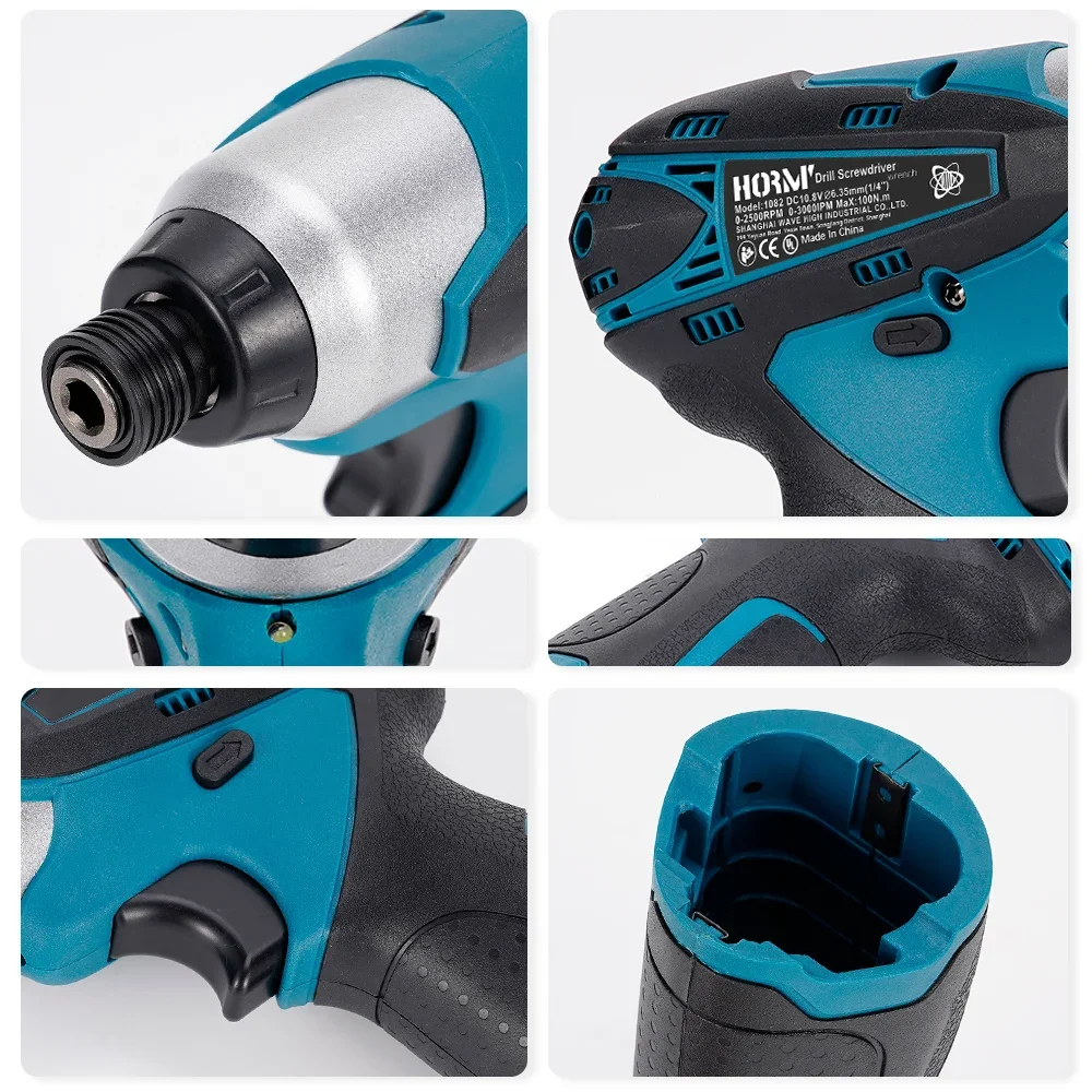 12V 100N. M. Điện Máy Bắt Vít Không Dây Sạc Hộ Gia Đình Không Dây Máy Khoan Điện Cầm Tay Tay Cầm Cho Makita 12V