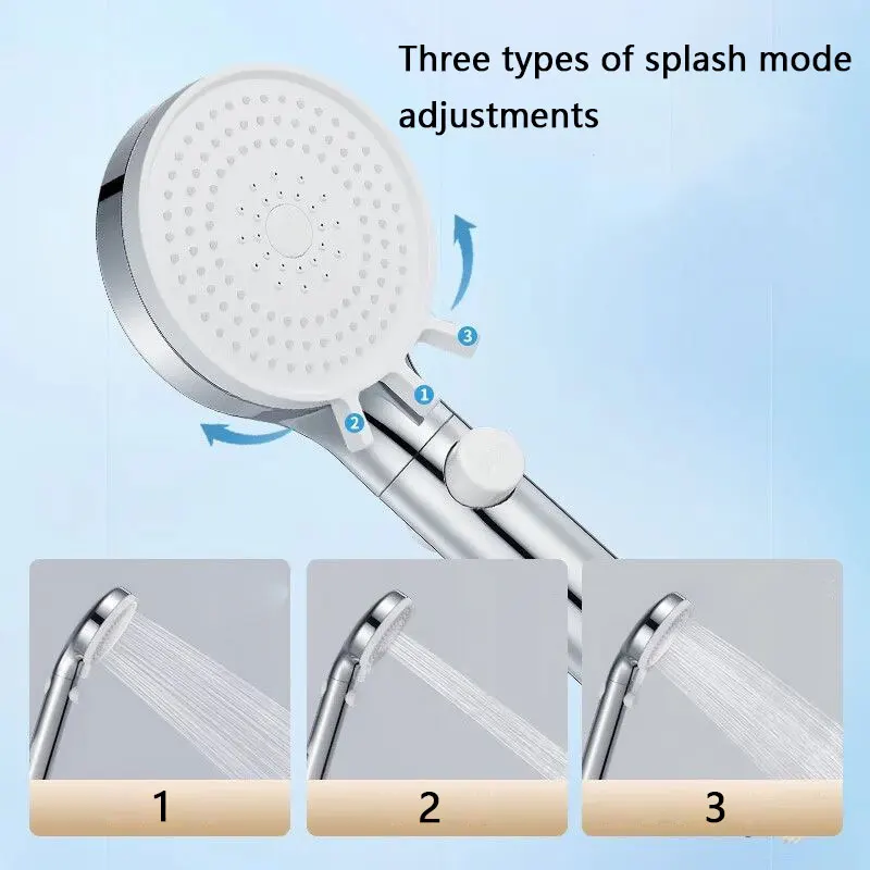 

Showerhead Set Leak-proof Pressurized Shower Hand Spray Hand-held Shower Set Household Bathroom Shower Head Bathroom Accessories