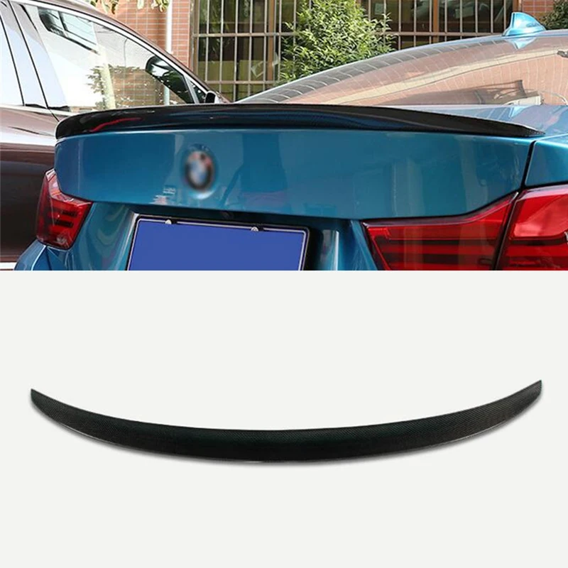 CEYUSOT For Real Carbon Fiber Spoiler Wing BMW 4 Series F32 F36 Coupe 2/4Door CAR Trunk Rear Lip Tail FIN BMW4 P STYLE 2013-2020