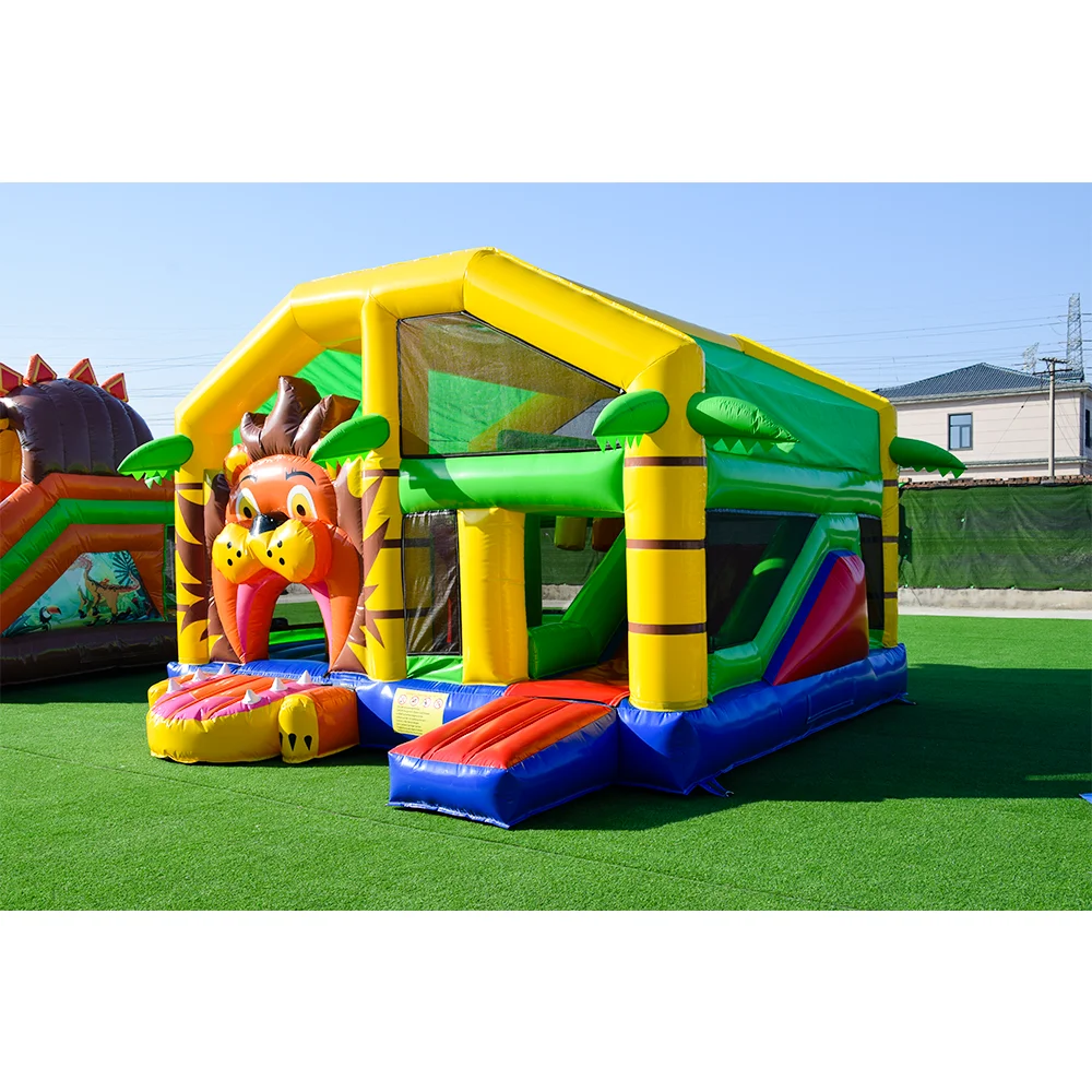 Lion Commercial Bounce House Inflatables Bubble Inflatable House Bouncers For Outdoors Inflatable With Blower Obstacle