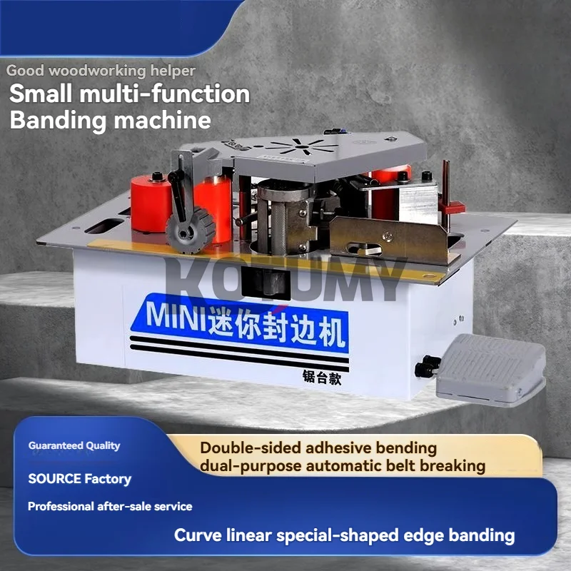 Portable Edge Banding Machine Straight/curve arc-shaped Edge Bander Woodworking PVC Cut itself Used With Saw Table
