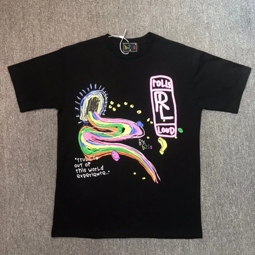 

New 2023 Men Rolling Loud Alien In The Space T Shirts T-Shirt Hip Hop Skateboard Street T-Shirts Tee Shirt Top kenye #316