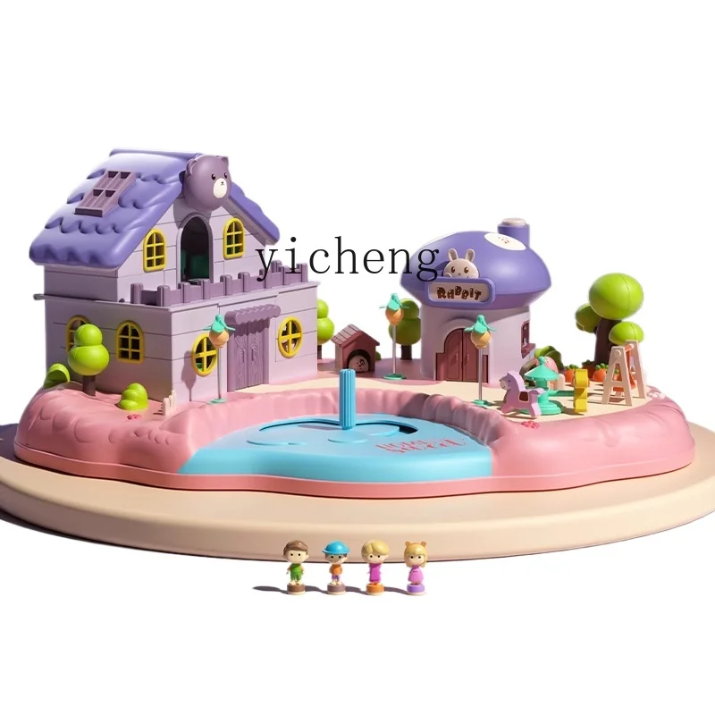 Tqh Children Play House Big RV Doll House Boys and Girls Toys Baby Educational Birthday Gift