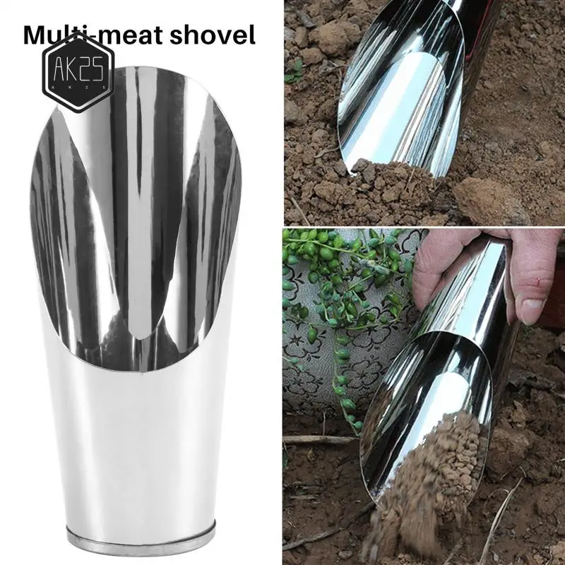 

AK25-Bonsai Soil Scoop Metal 3 Pcs Set ,Stainless Steel Garden Hand Soil Scooper, Professional Bonsai Tool Kit