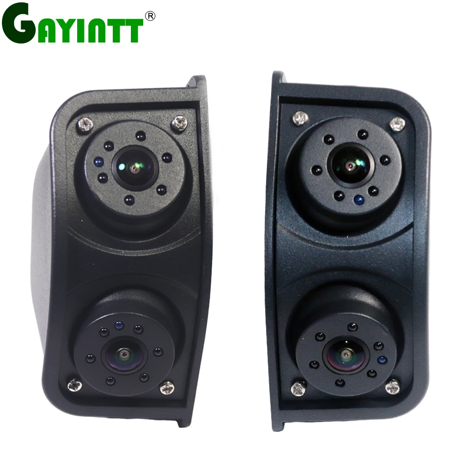 GAYINTT IR Night View 2 Channels Left/ Right AHD 720P Car Side Electronic Mirror Camera Dual Lens For Truck Bus BSD Radar System