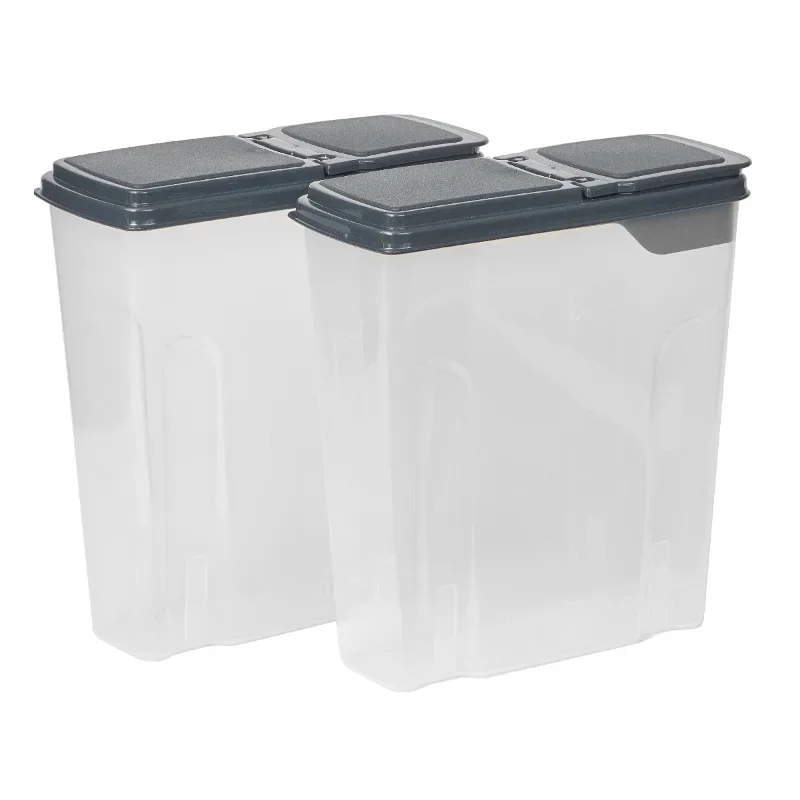 

NEW 2-Pack Cereal Keeper, Plastic, 24 Cup - Dark Gray Lid-Fast shipping
