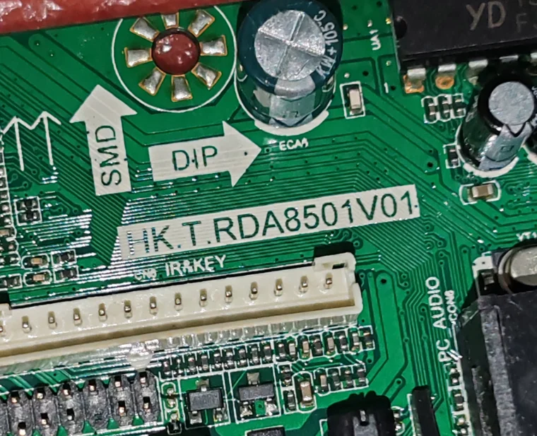 اللوحة الأم للتلفزيون LED HK.T.RDA8501V01، تم اختبارها جيدًا، تظهر الصور المادية المزدوجة AV + VGA + HDMI + USB + RF