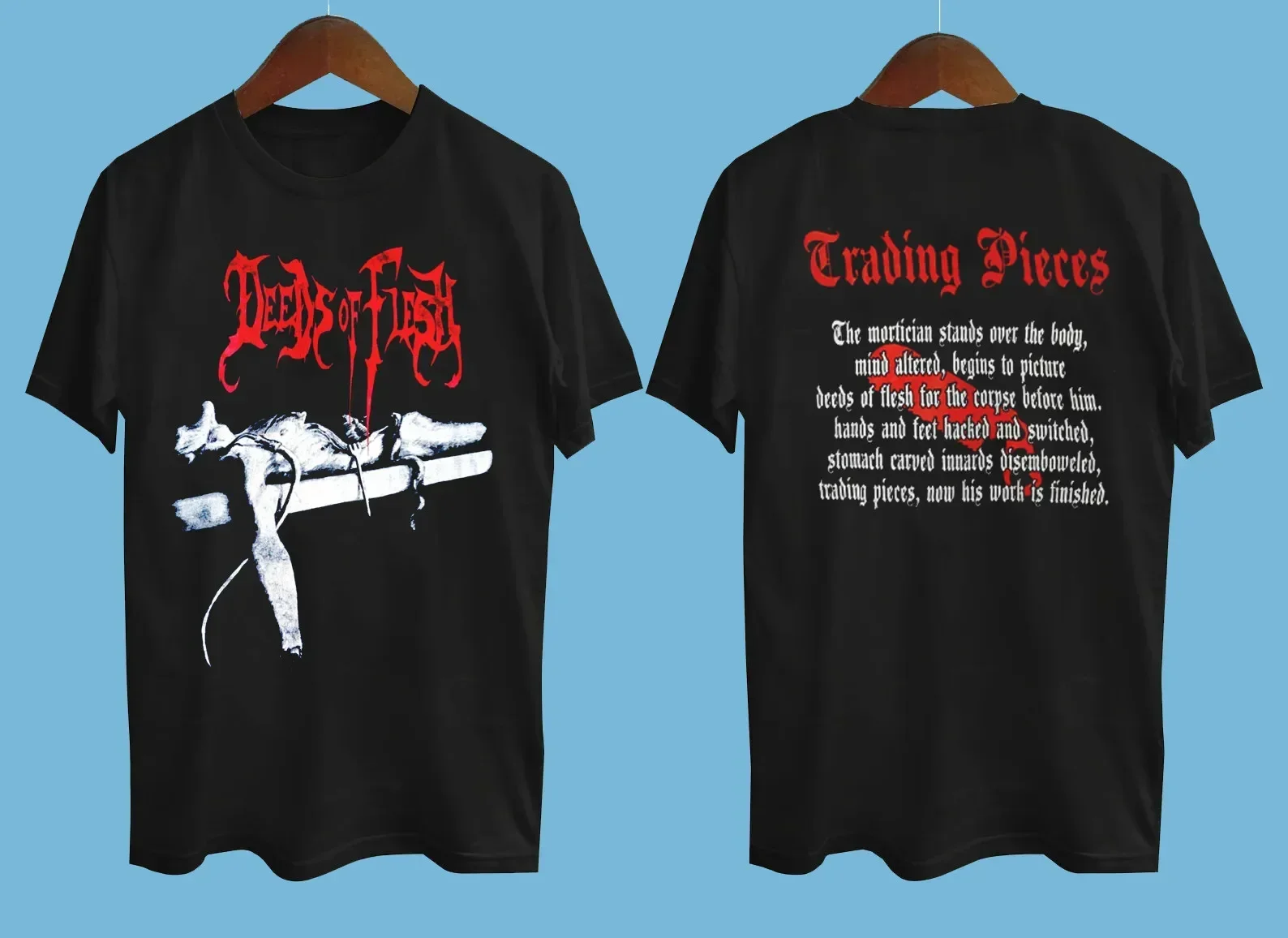 Deeds of flesh Disgorge Dying fetus Black 2 side Size S5Xl Shirt AG1619