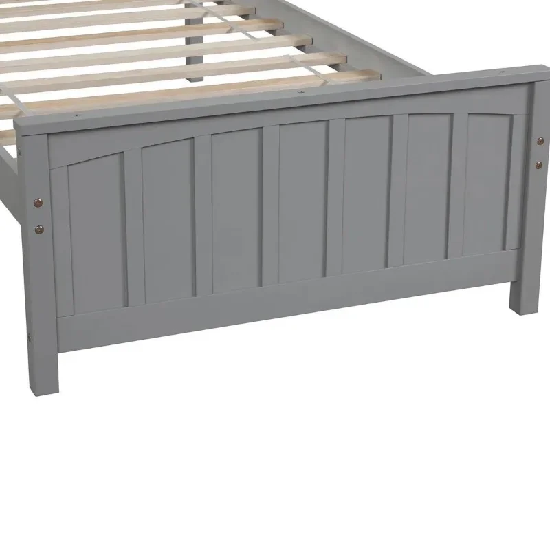 Solid wood bed frame 198x98x82cm size single bed frame wood pine bed hotel and bedroom
