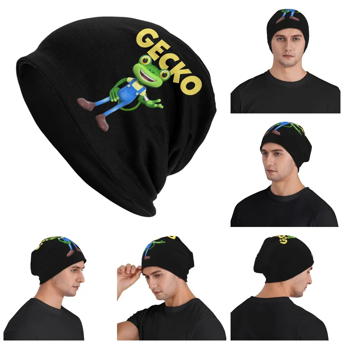 

Garage Geckos, новая теплая вязаная шапка Gecko, модная шапка с капюшоном, осенне-зимние уличные шапки, шапки для взрослых унисекс