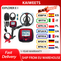 KAIWEETS EXPLORER X I Metal Detector, 6 Detection Modes, Adjustable Long Stem, IP68 Waterproof Coil,LCD Screen